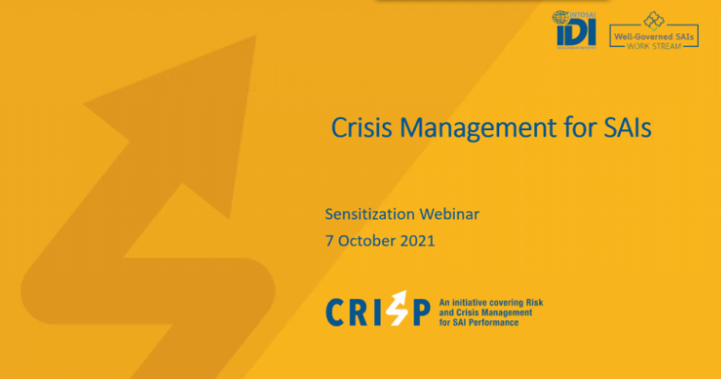 IDI Held the Second Webinar on Crisis Management as Part of the New CRISP Project