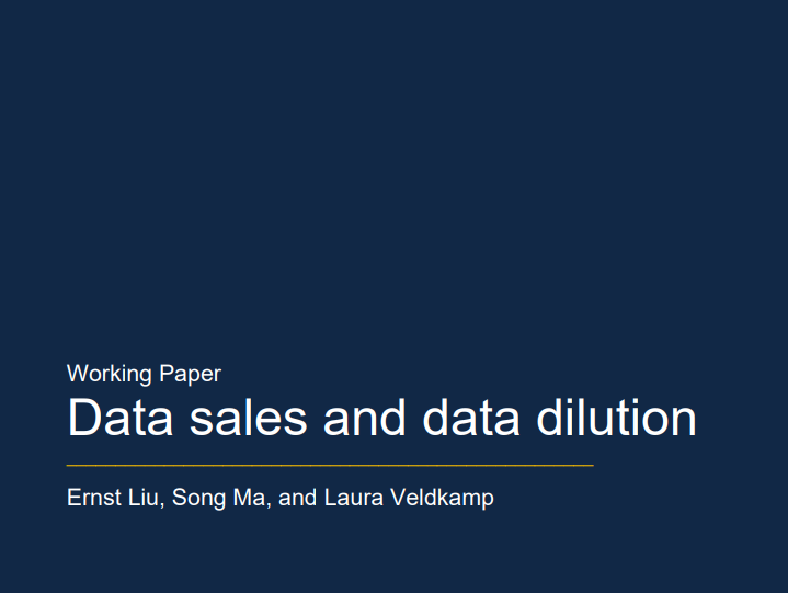 Data sales and data dilution