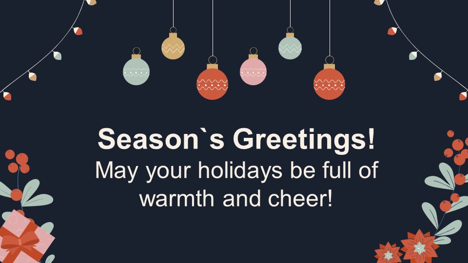 Season`s Greetings! 